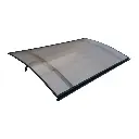 Vordach aus beschichtetem Aluminium und robustem Polycarbonat